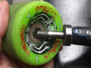 flip the wheel over and repeat with the outside bearing